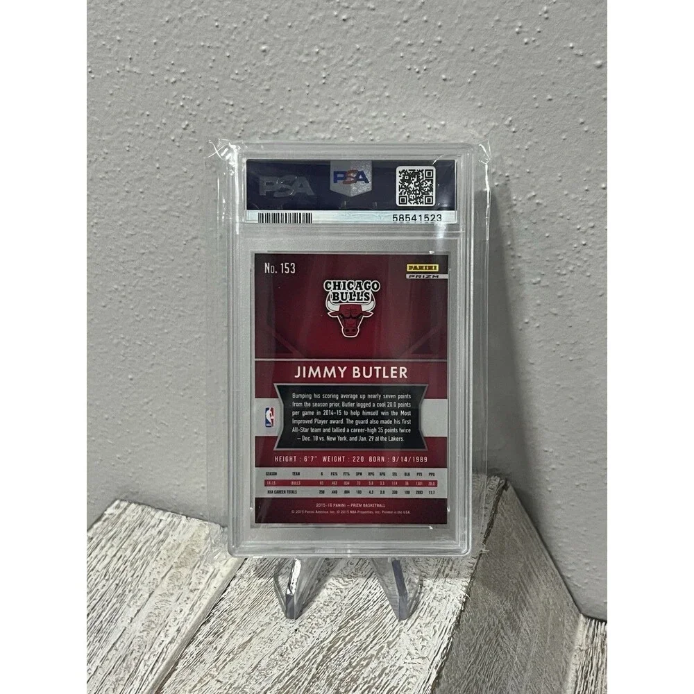 2015 Panini Prizm Jimmy Butler #153 Silver Prizm Parallel PSA 9 MINT Bulls